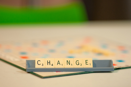 scrabble pieces spelling change