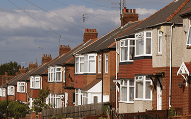 row of semi detached houses