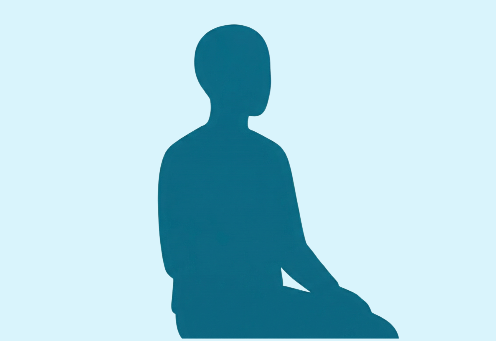 silhouette of person sitting