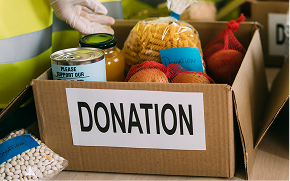 Donations box food
