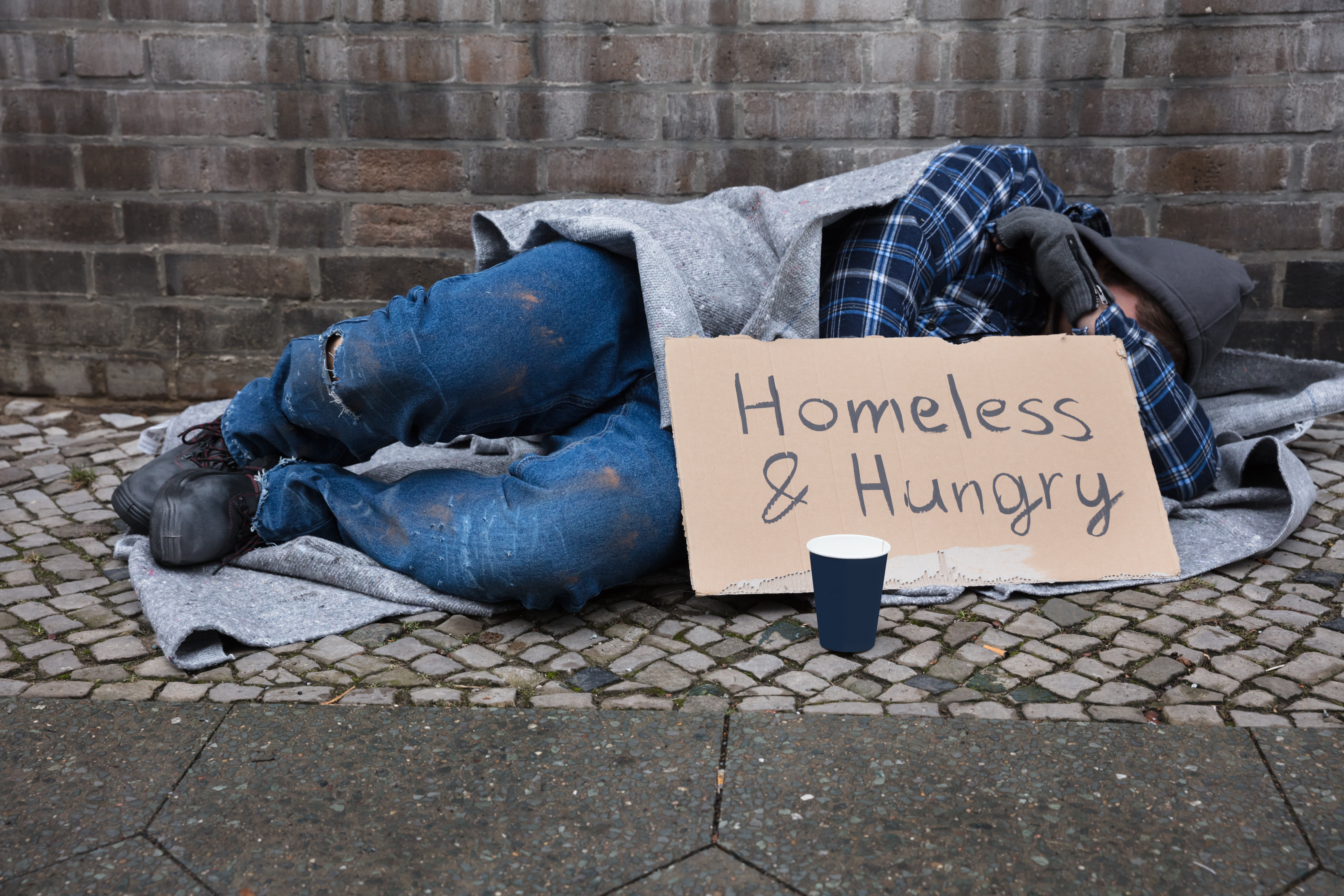 Homeless and hungry